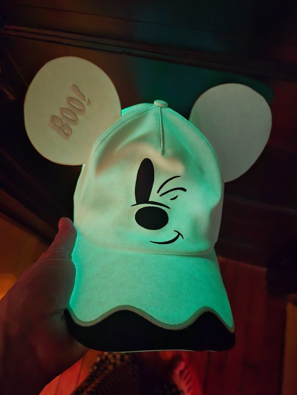 Cakeworthy Mickey Boo Halloween Hat Ears Glow Dark